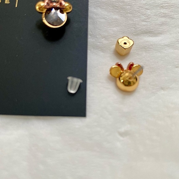 Kate Spade Mini Mouse Sparkling Crystal, Stud Earrings/ Gold tone - Picture 9 of 12